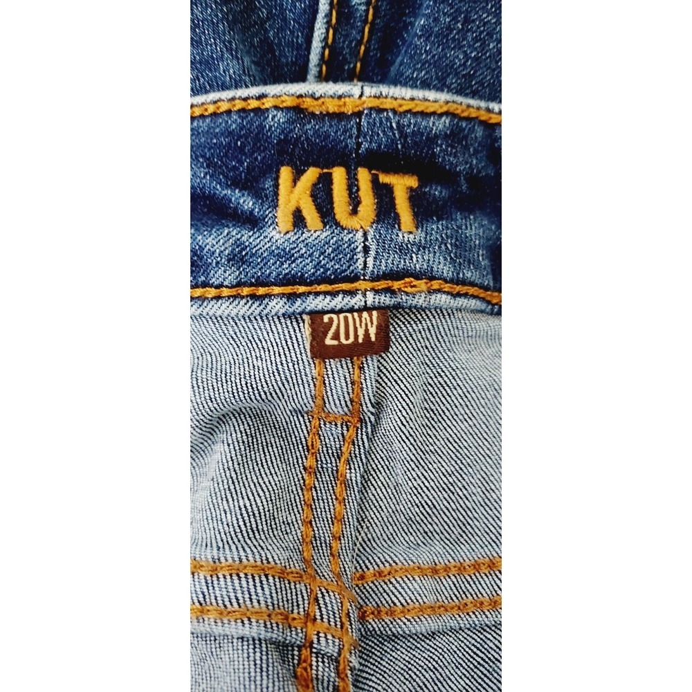 KUT from the Kloth Denim Bermuda Shorts Womens 20W Blue Distressed Dark Wash - Picture 8 of 9
